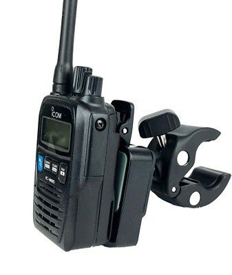 Handhållen marin VHF-radio med klämfäste för båt